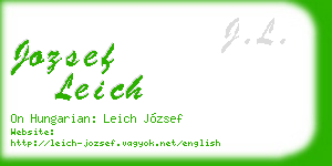 jozsef leich business card